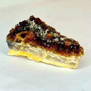 Natural Citrine Cluster with Inclusions Slice of Pie Shape